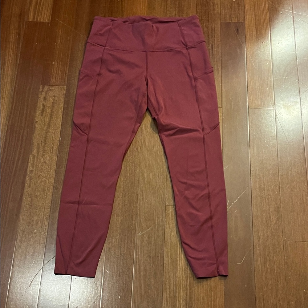 Lululemon Burgundy High-Waisted Leggings